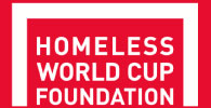 Homeless World Cup Foundation logo red background