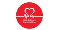 British Heart Foundation logo with heartbeat design